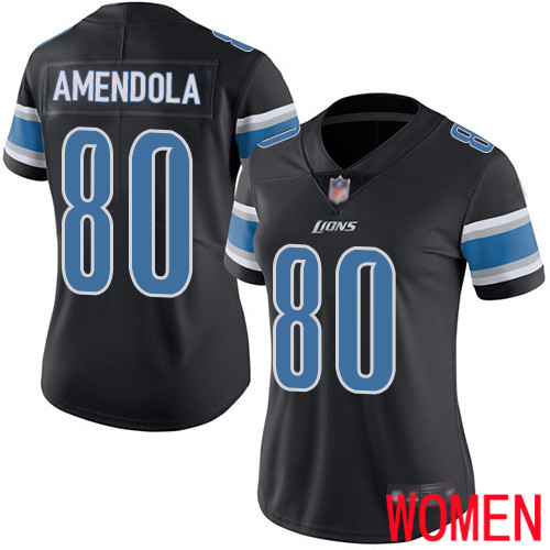 Detroit Lions Limited Black Women Danny Amendola Jersey NFL Football #80 Rush Vapor Untouchable->women nfl jersey->Women Jersey